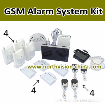 Quad Band 12 Wireless Zone Burglar GSM Alarm System Kit